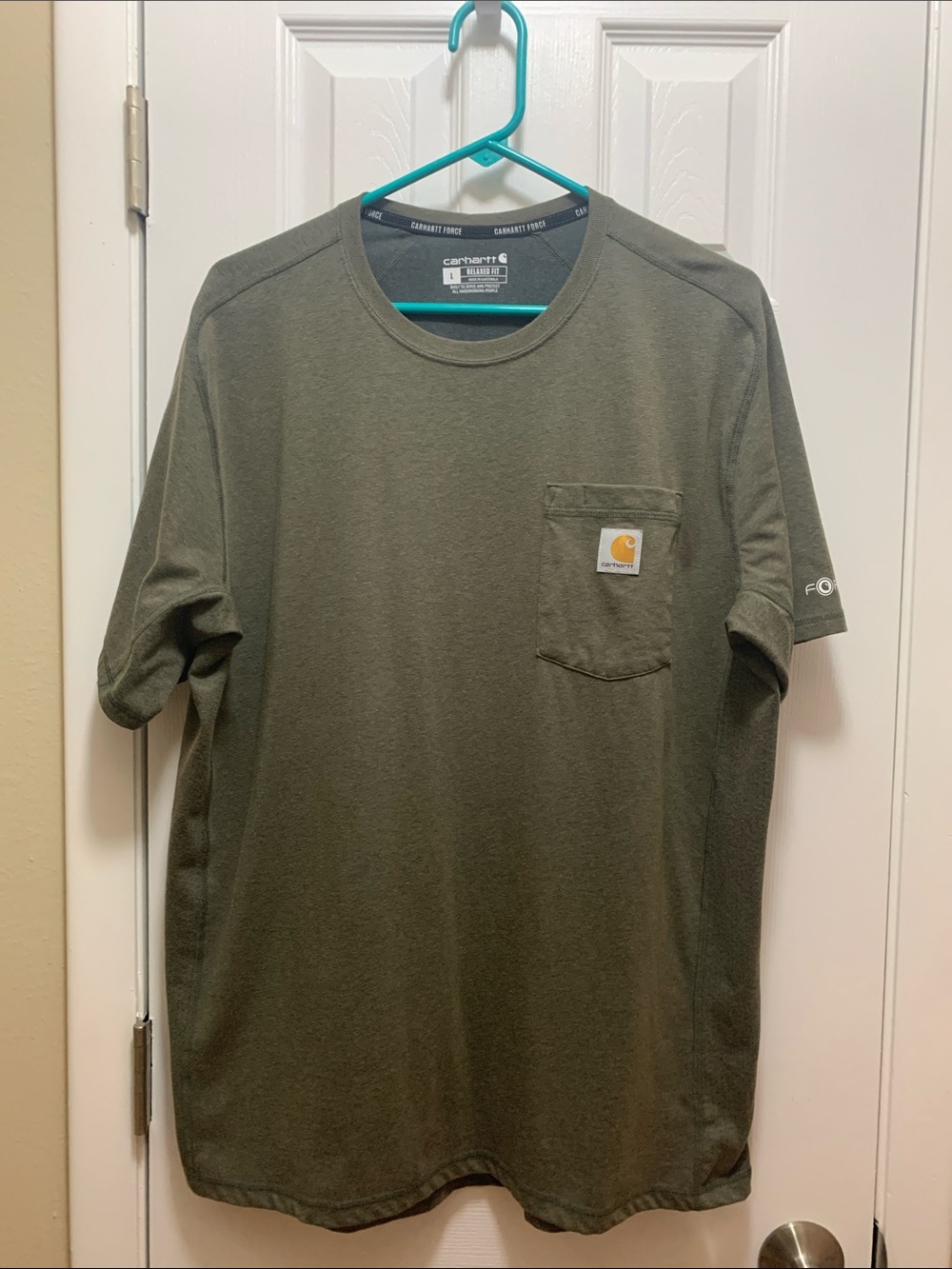 Carhartt Olive Green Short-Sleeve Pocket Tee